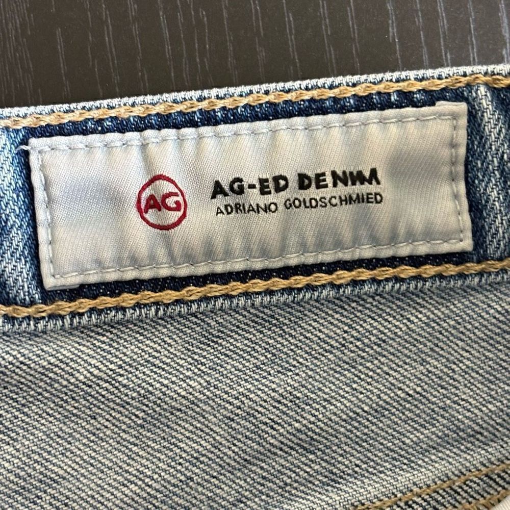 AG Adriano Goldschmied The Jodi Crop side slit Jeans light Blue Denim size 25 - Picture 6 of 11